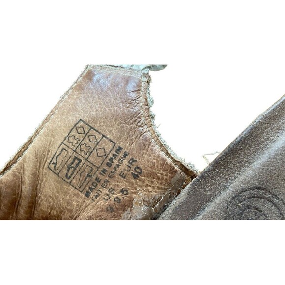 Taos Trulie Woven Strappy Sandal Womens 9-9.5 Gray Leather Wedge Slingback Shoes - Picture 6 of 6